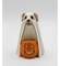 Ceramic Halloween Ghost Dog Holding Pumpkin Jack-O-Lantern T-light Candle Holder, Home Décor, Gift for Her, Gift for Mom, Dog Lover Gift